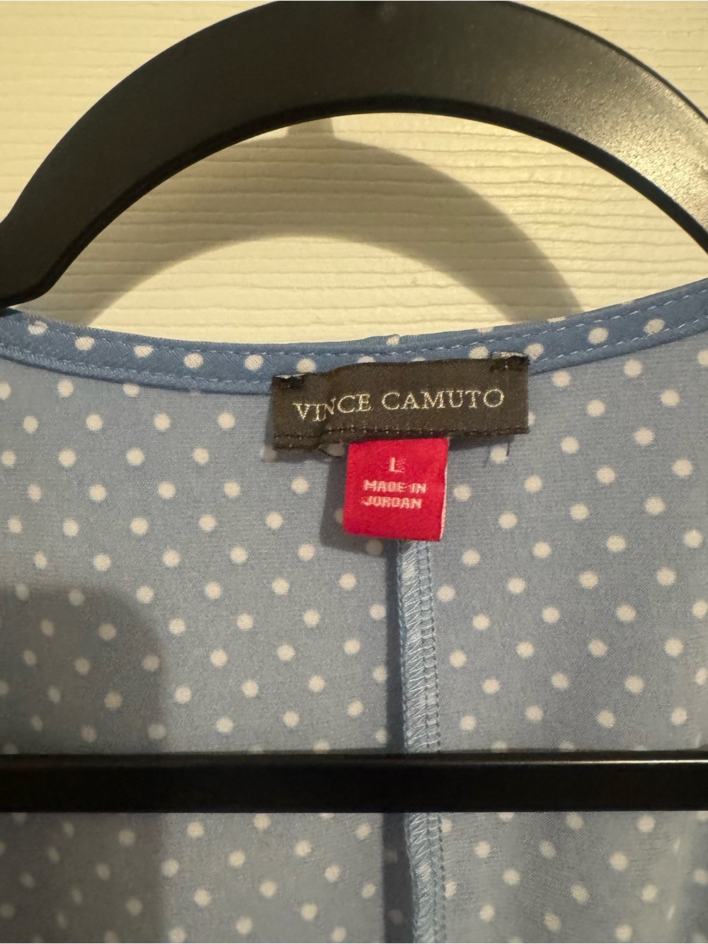 Vince Camuto Blue Polka Dot Top